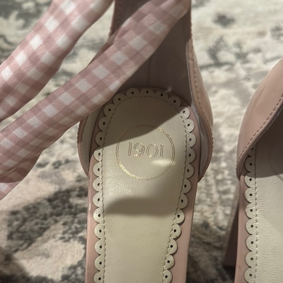 1901 Pink Gingham Women's Sandals - Picture 2 of 5